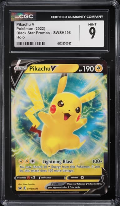 Pokemon Sword & Shield Promo Holo Pikachu V #198