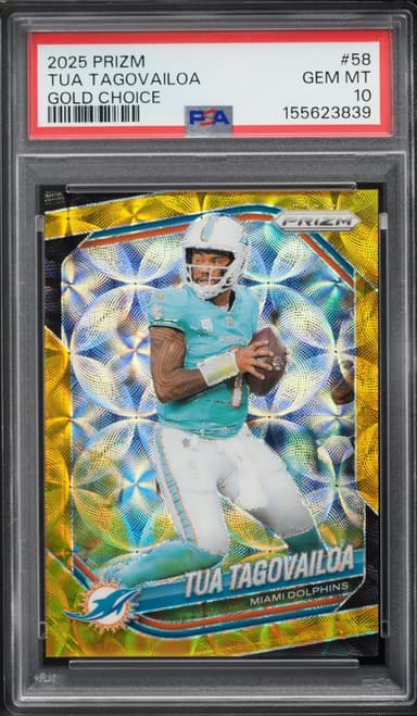 Panini Prizm Gold Choice Tua Tagovailoa 10/10 #58