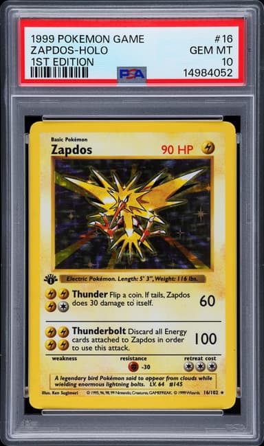 Zapdos-Holo 1st Edition