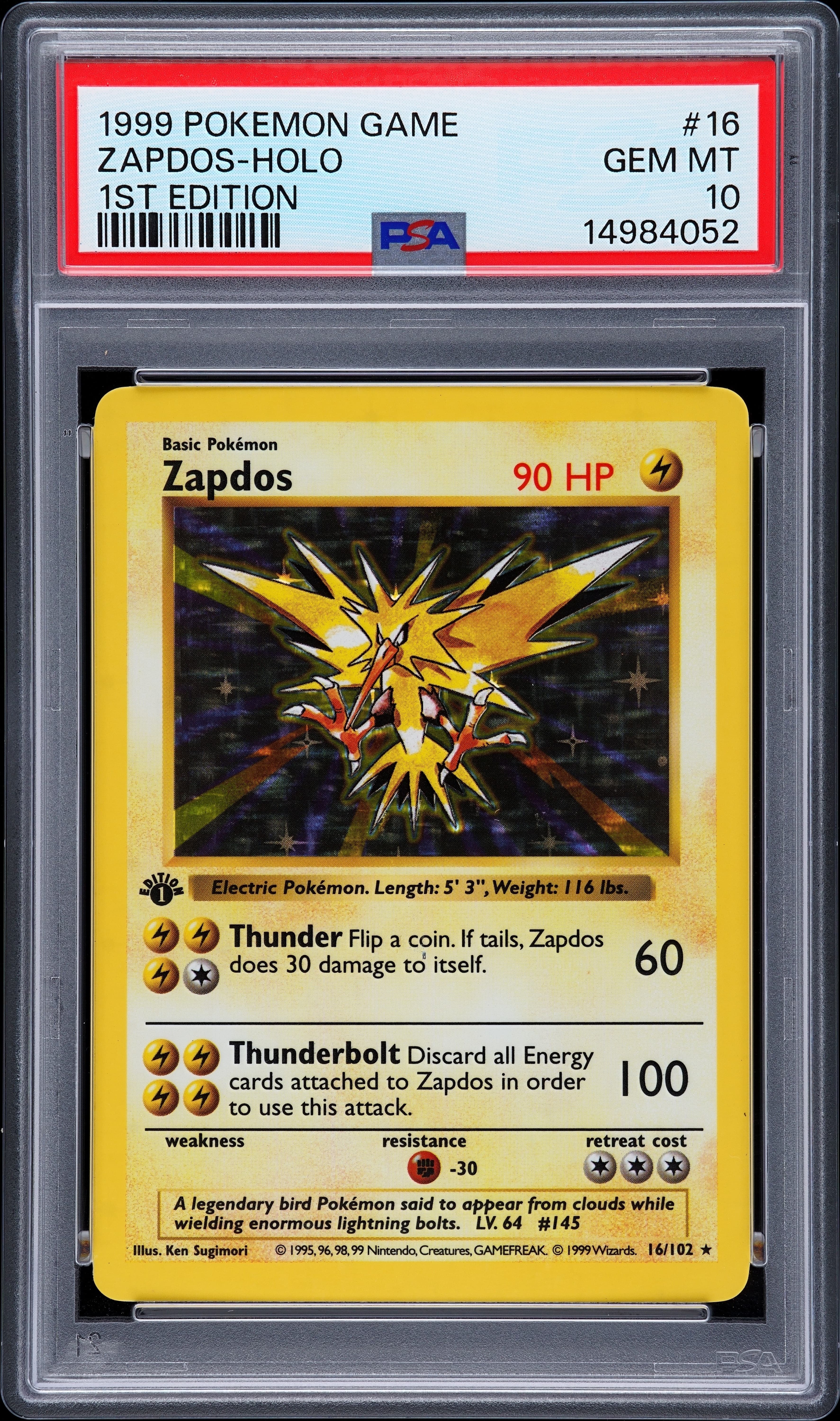 Zapdos-Holo 1st Edition