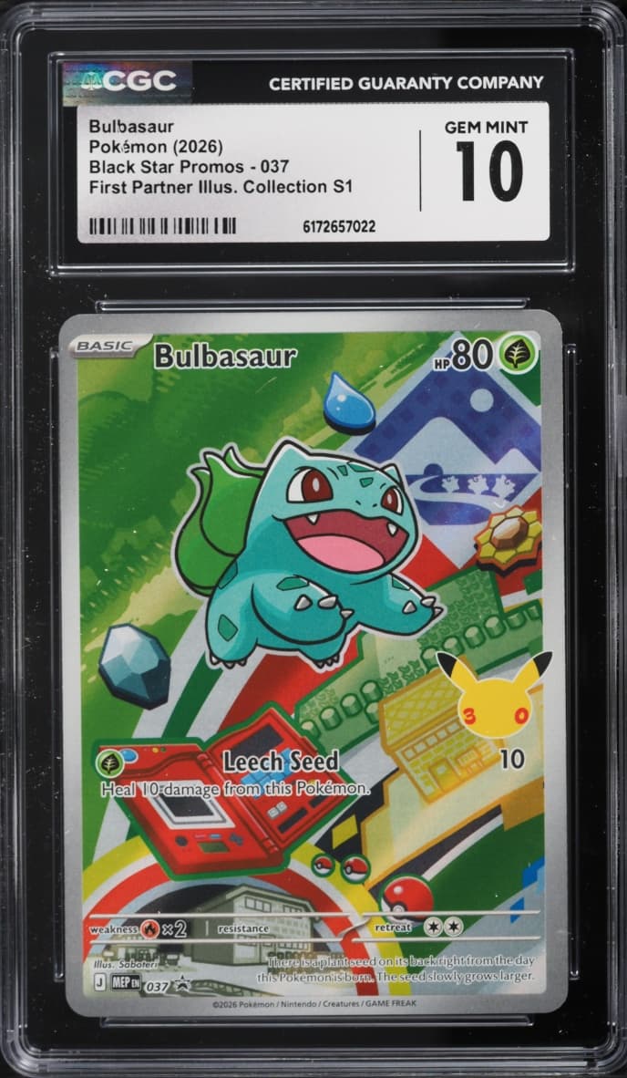Pokemon Mega Evolution Promo First Partner S1 Full Art Bulbasaur #37