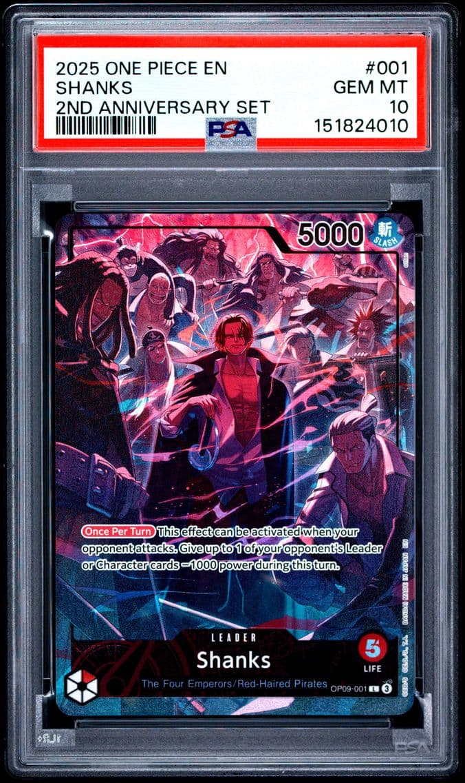 2025 #001 Shanks PSA 10 One Piec