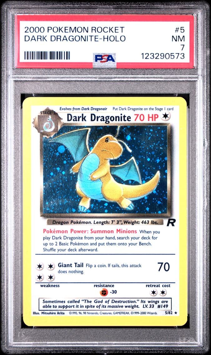 2000 #5 Dark Dragonite-Holo PSA 