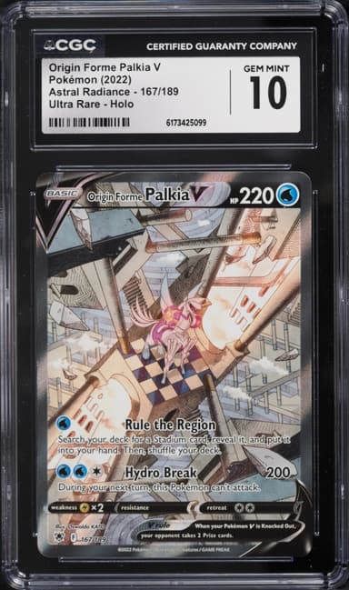 Pokemon Sword & Shield Astral Radiance Alt Art Origin Forme Palkia V #167