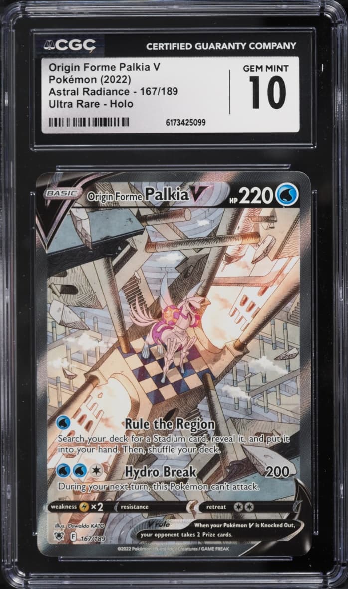 Pokemon Sword & Shield Astral Radiance Alt Art Origin Forme Palkia V #167