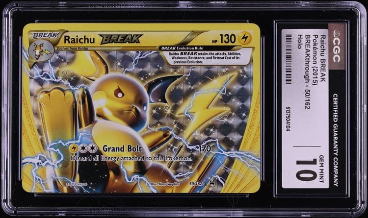 Pokemon XY BREAKthrough Holo Raichu BREAK #50