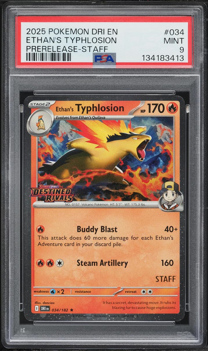 Pokemon Scarlet & Violet Destined Rivals Prerelease Staff Ethan's Typhlosion #34