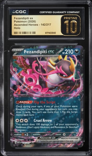 Pokemon Mega Evolution Ascended Heroes Holo Fezandipiti Ex #142