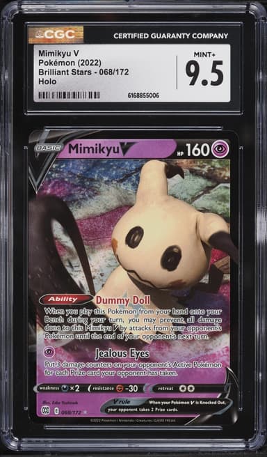 Pokemon Sword & Shield Brilliant Stars Holo Mimikyu V #68