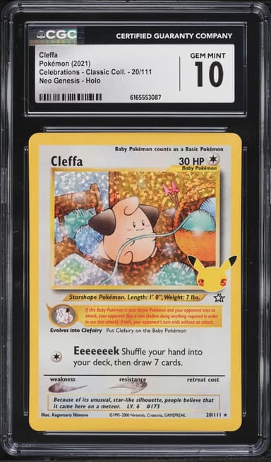 Pokemon Sword & Shield Celebrations Classic Collection Holo Cleffa #20
