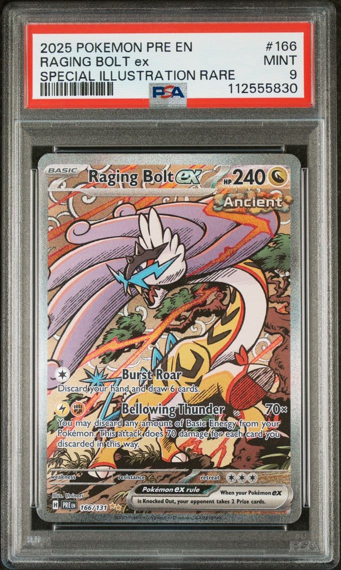 2025 #166 Raging Bolt EX PSA 9 P