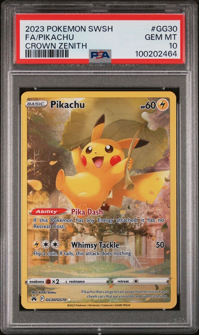2023 #GG30 Full Art/Pikachu PSA 