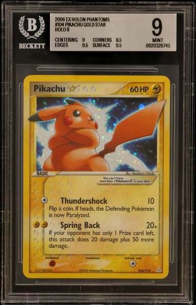 Pikachu GOLD STAR HOLO R
