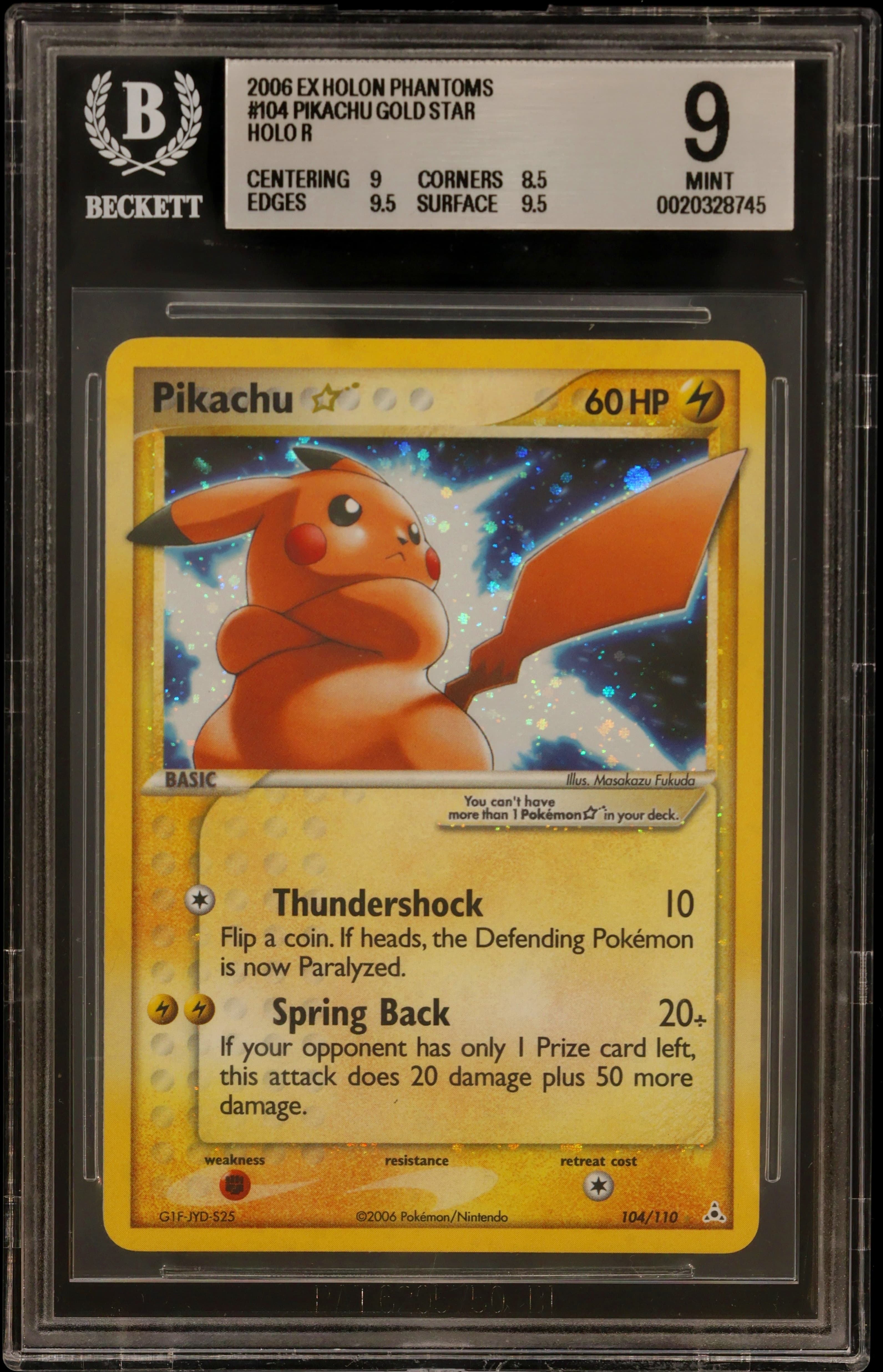 Pikachu GOLD STAR HOLO R