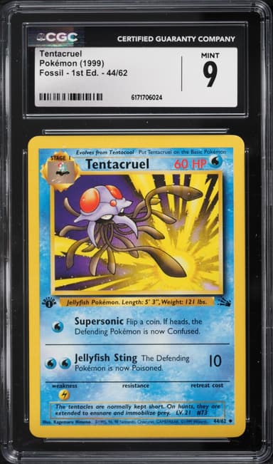 Pokemon Fossil 1st Edition Tentacruel #44