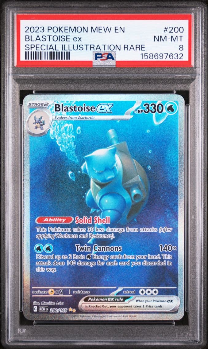 2023 #200 Blastoise EX PSA 8 Mew