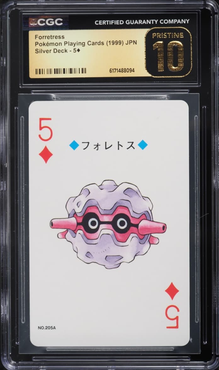 Pokemon Japanese Silver Poker Set Nintendo Playing Card Forretress