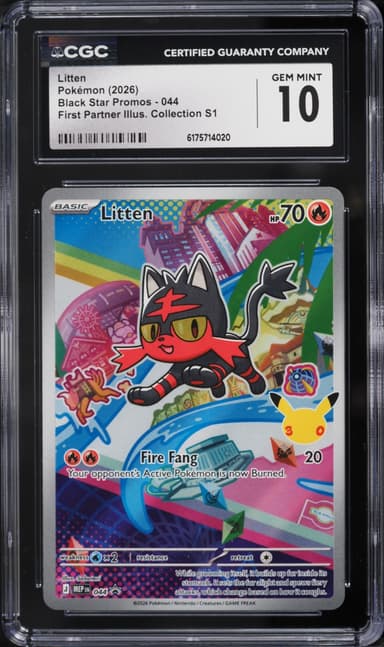 Pokemon Mega Evolution Promo First Partner Illustration Full Art Litten #44