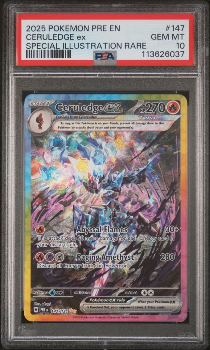2025 #147 Ceruledge EX PSA 10 Pr
