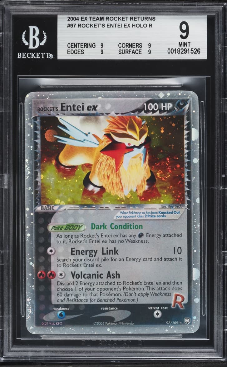 Pokemon EX Team Rocket Returns Holo Rocket's Entei EX #97