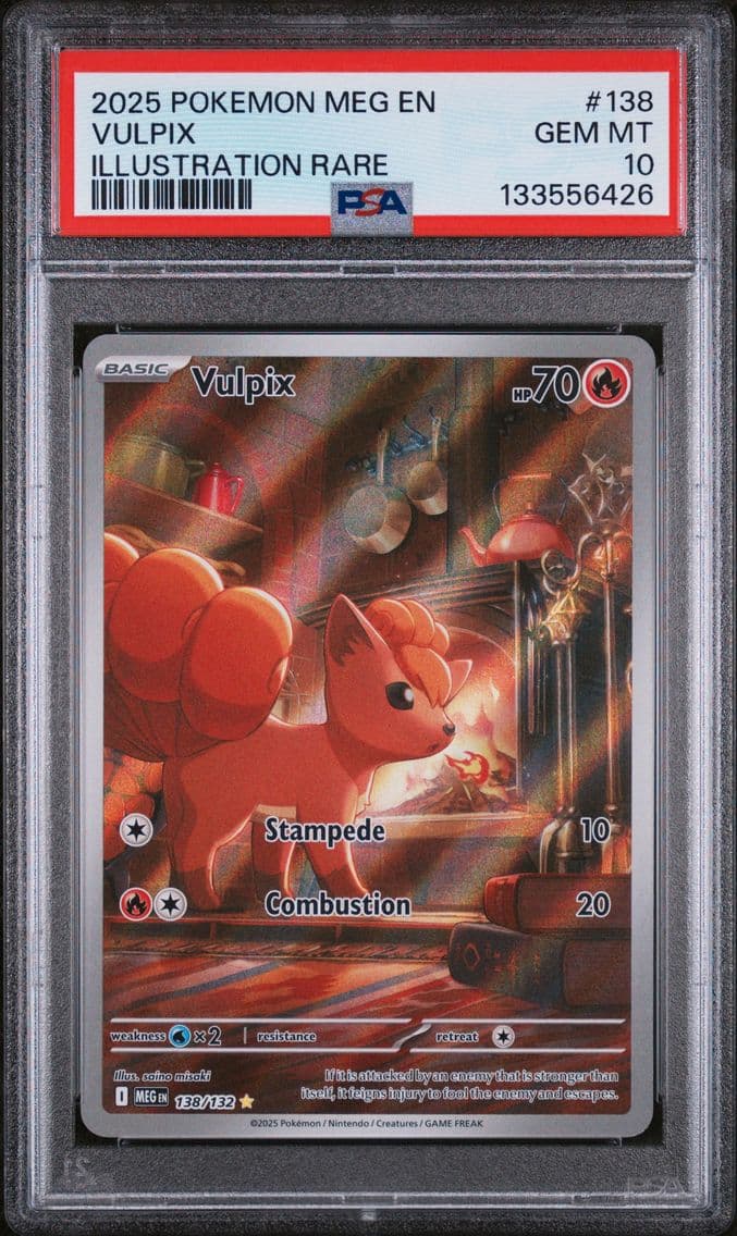 2025 #138 Vulpix PSA 10 Meg EN-M