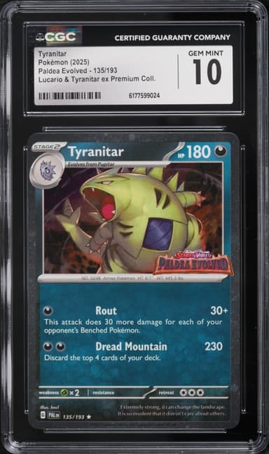 Pokemon Scarlet & Violet Paldea Evolved Premium Collection Tyranitar #135