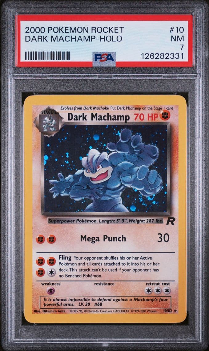 2000 #10 Dark Machamp-Holo PSA 7
