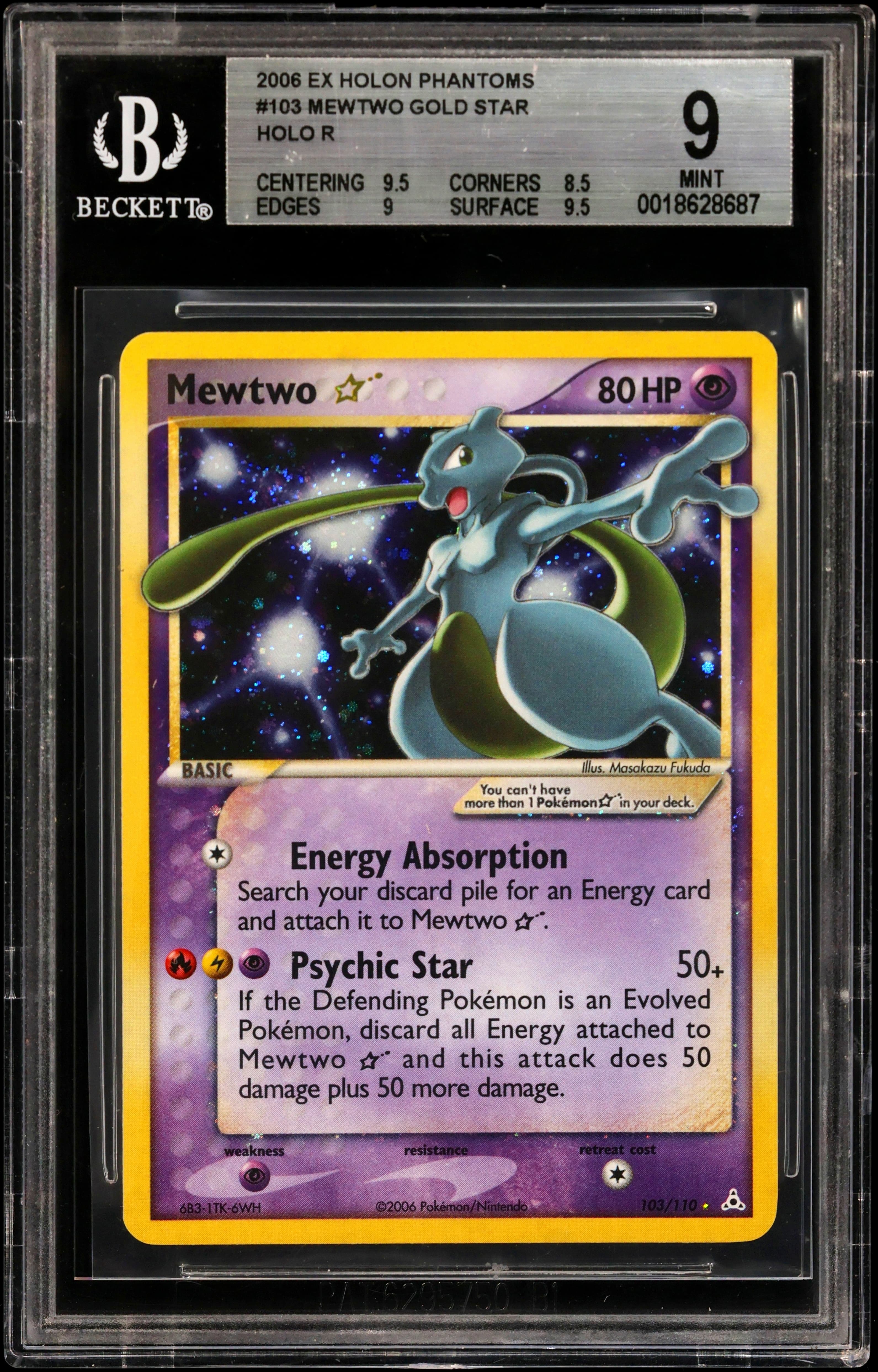 Mewtwo GOLD STAR HOLO R