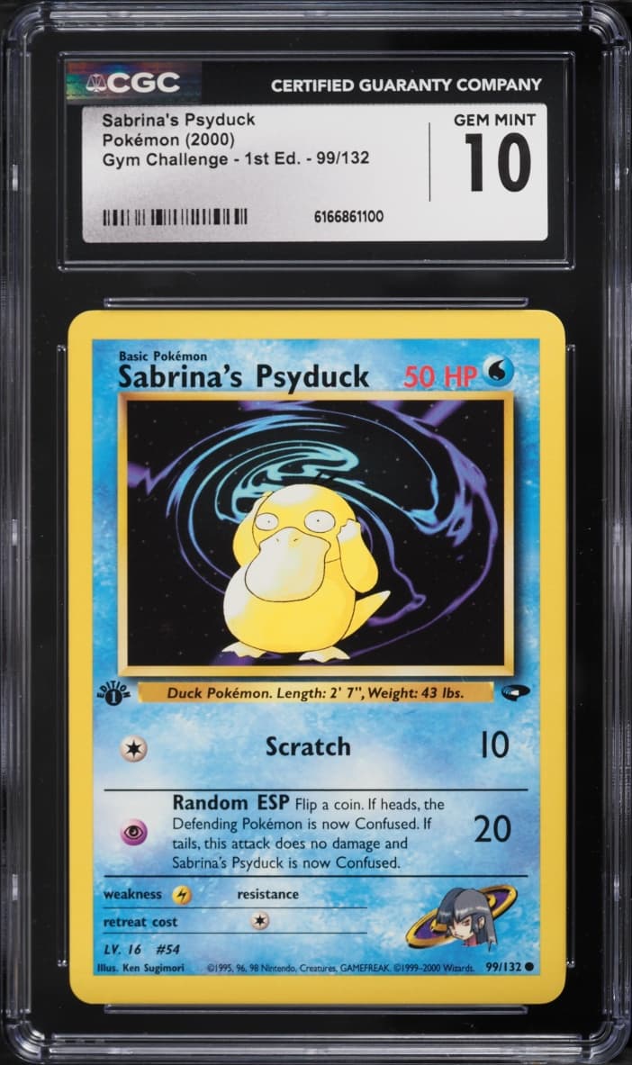 Pokemon Gym Challenge 1st Edition Sabrina's Psyduck #99