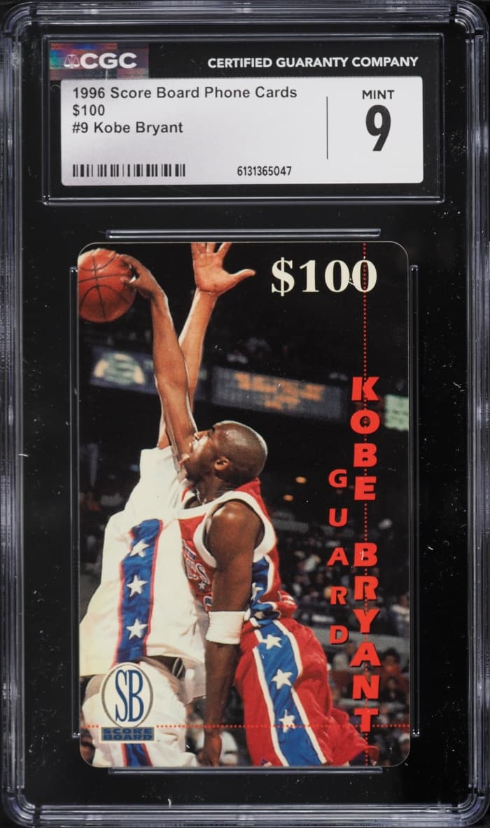 Score Board Phone Cards $100 Kobe Bryant ROOKIE #9