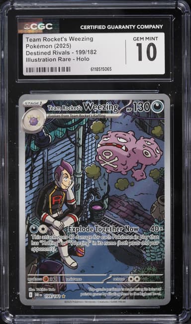 Pokemon Scarlet & Violet Destined Rivals IR Team Rocket's Weezing #199