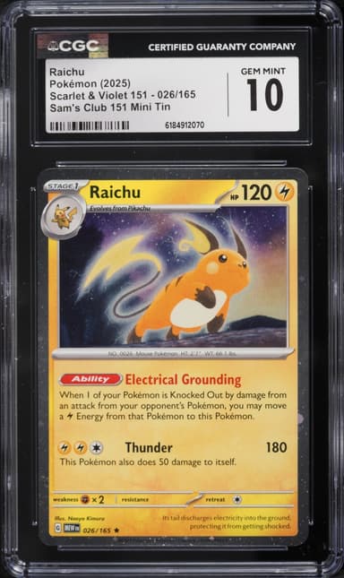 Pokemon Scarlet & Violet 151 Sam's Club Mini Tin Raichu #26