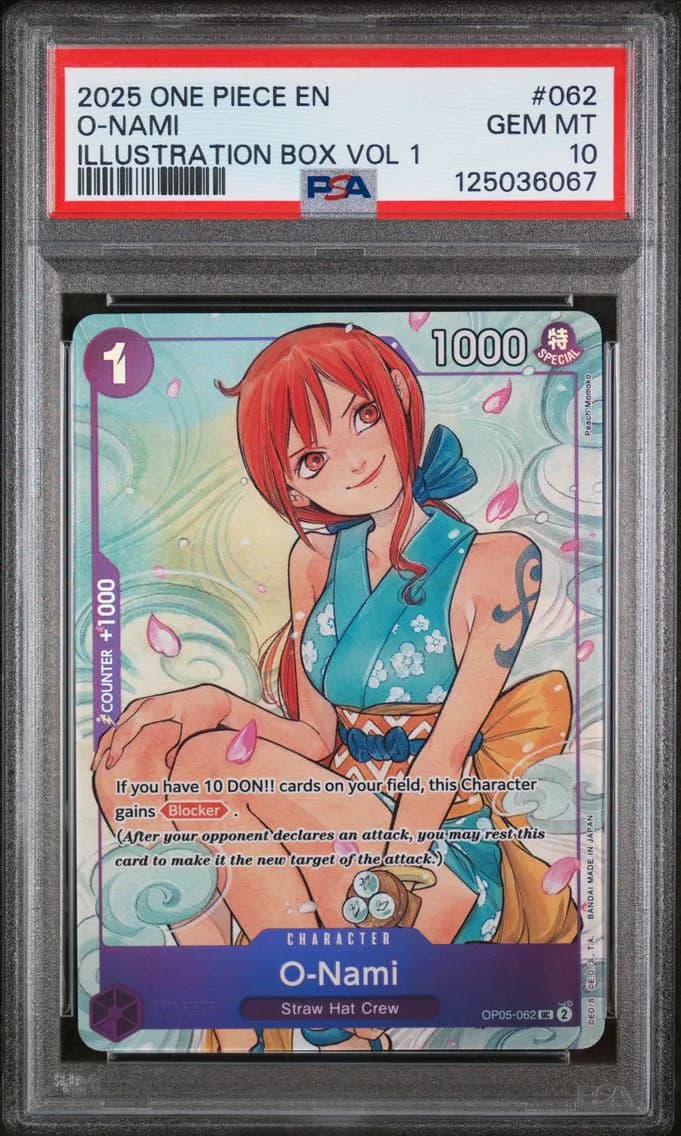 2025 #062 O-Nami PSA 10 One Piec