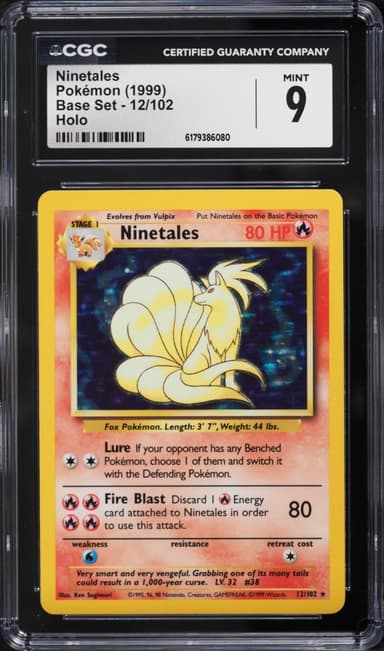 Pokemon Base Set Holo Ninetales #12