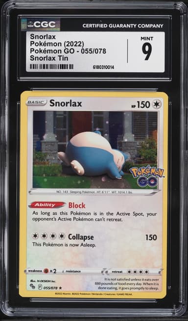 Pokemon Sword & Shield GO Snorlax Tin Snorlax #55