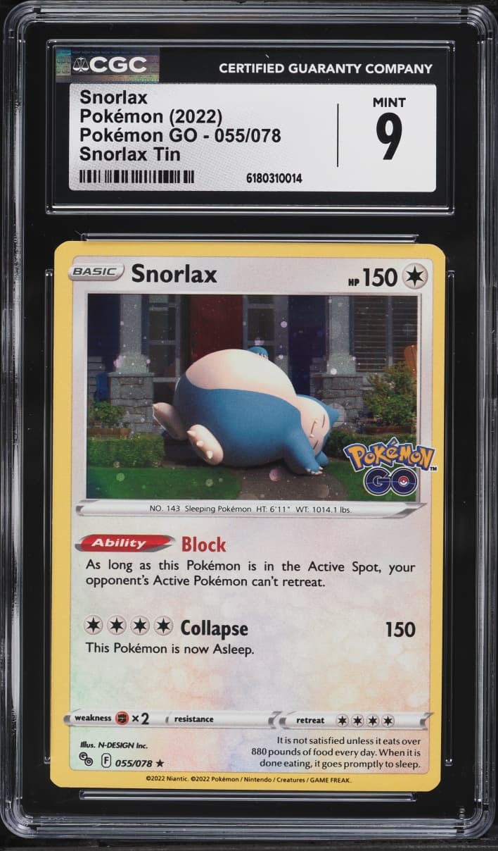 Pokemon Sword & Shield GO Snorlax Tin Snorlax #55