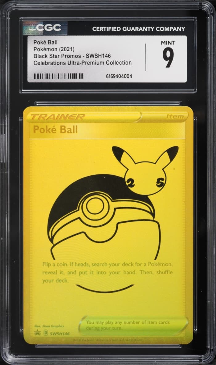 Pokemon Sword & Shield Promo Celebrations UPC Full Art Poke Ball #146