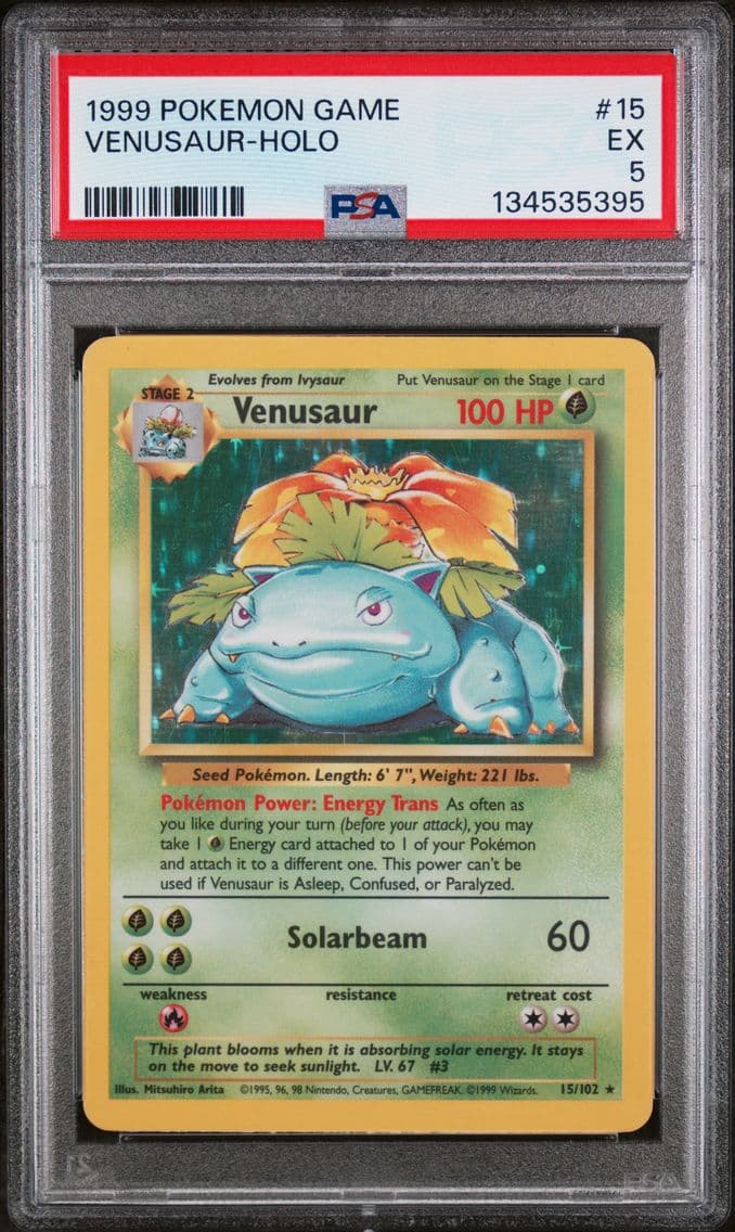 1999 #15 Venusaur-Holo PSA 5 Gam