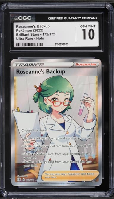 Pokemon Sword & Shield Brilliant Stars Full Art Roseanne's Backup #172