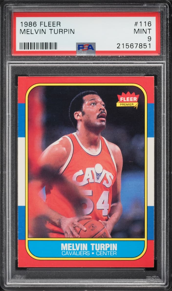 Fleer Basketball Melvin Turpin ROOKIE #116
