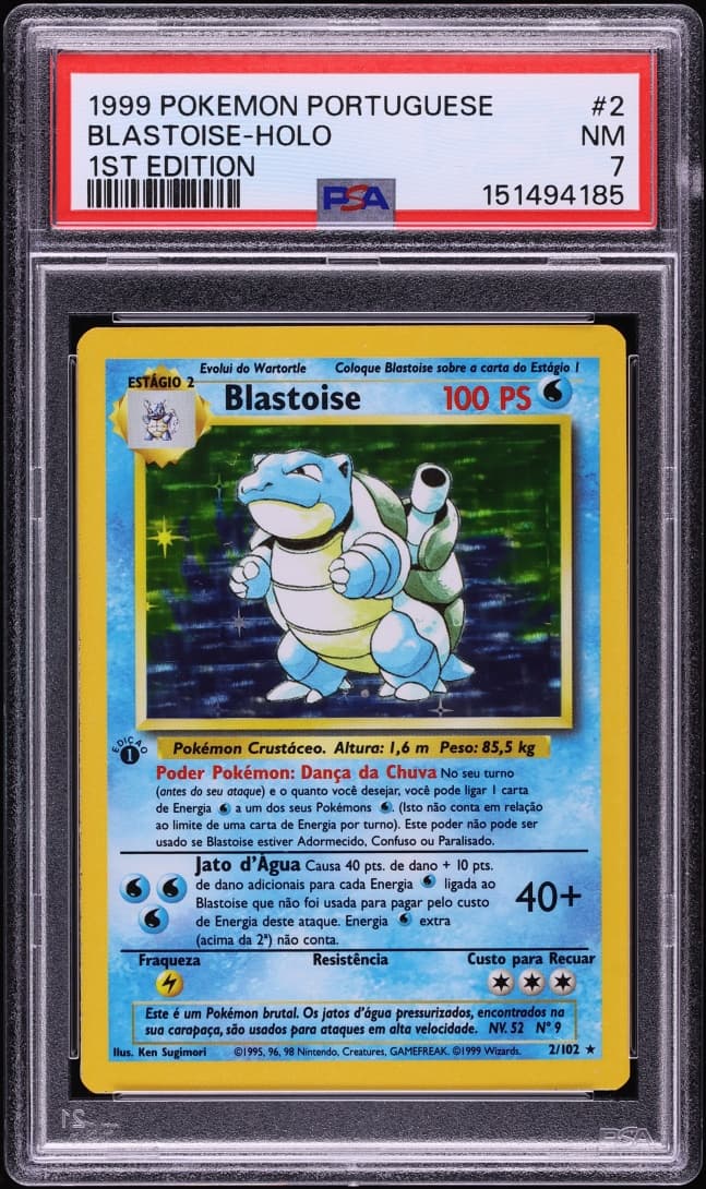 Pokemon Portuguese Base Set 1st Edition Holo Blastoise #2