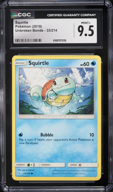 Pokemon Sun & Moon Unbroken Bonds Squirtle #33