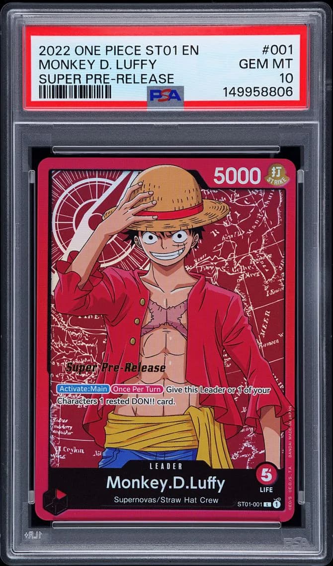 2022 #001 Monkey D. Luffy PSA 10