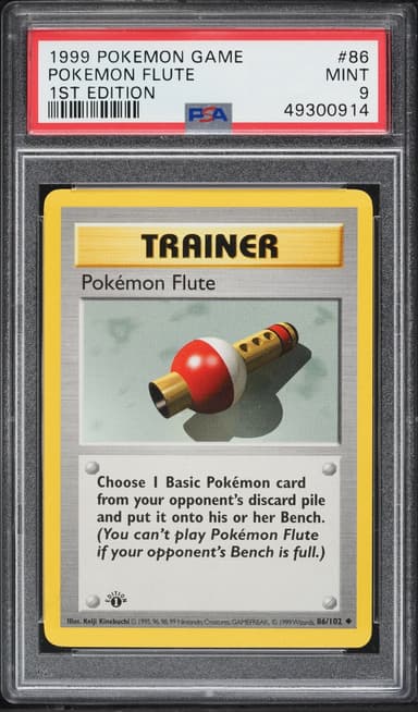 Pokemon Base Set Shadowless 1st Edition Flute #86