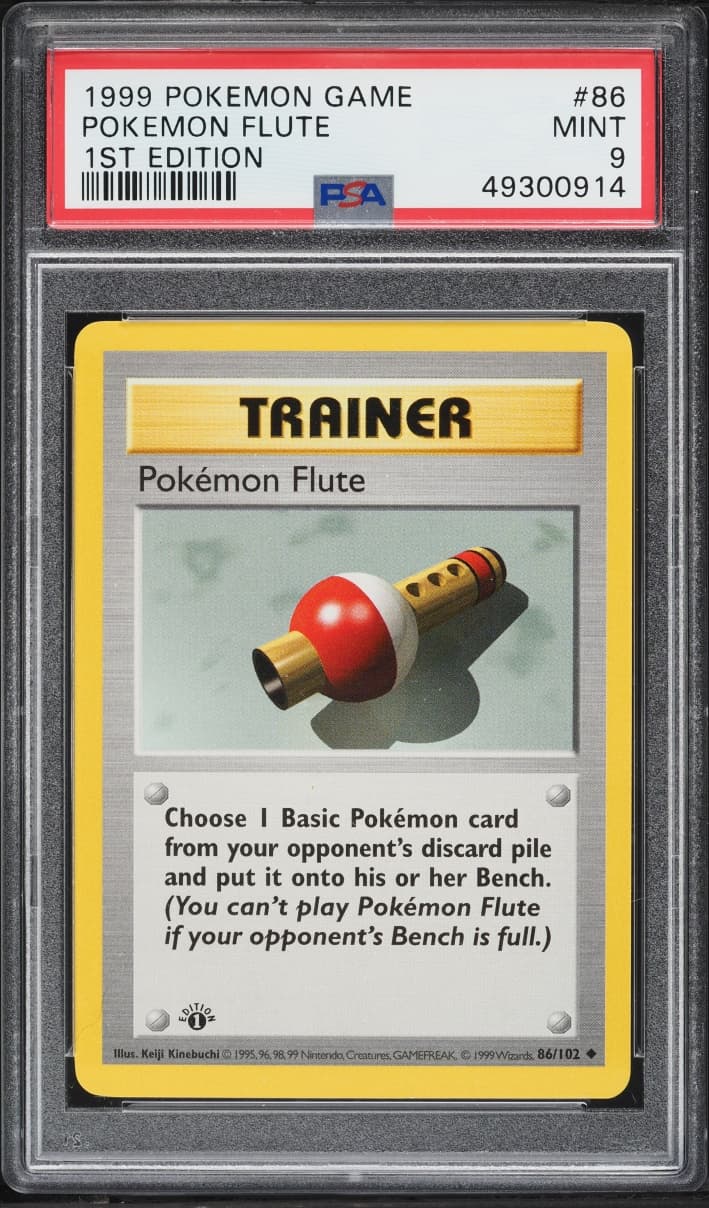 Pokemon Base Set Shadowless 1st Edition Flute #86