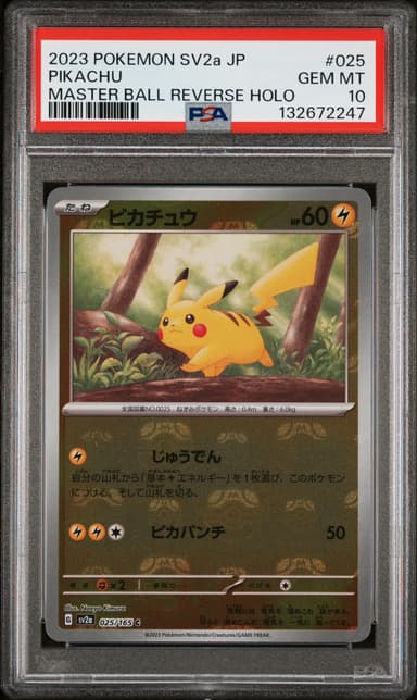 Pikachu Master Ball Reverse Holo