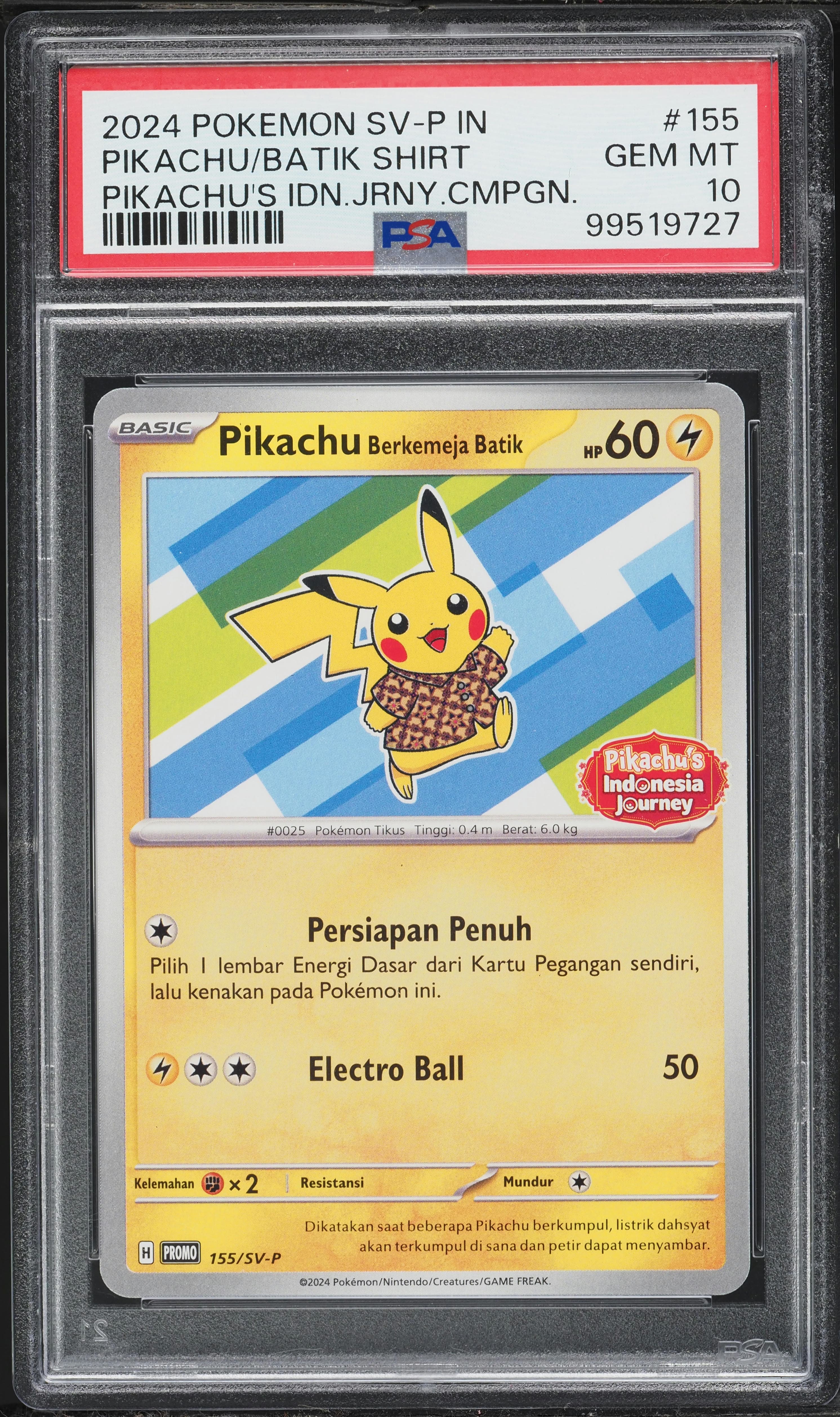 Pikachu in Batik Shirt