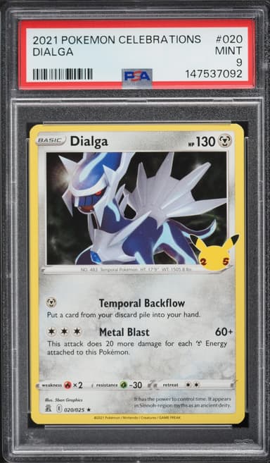 Pokemon Sword & Shield Celebrations Holo Dialga #20