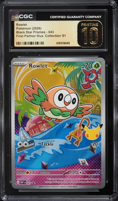 Pokemon Mega Promo First Partner Illustration S1 Full Art Rowlet #43