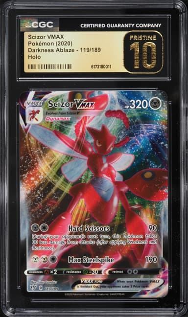 Pokemon Sword & Shield Darkness Ablaze Alt Art Scizor VMAX #119